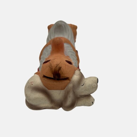Vintage Dabs Japan Figural Ceramic Bank Old Man w/ Dog Sleeping Retirement Fund - Picture 6 of 7